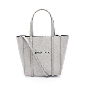 Balenciaga XXS Everyday Tote Glitter Tote Bag Silver